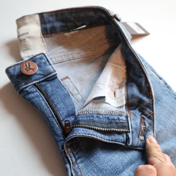 New One Teaspoon Freebirds II Low Rise Skinny Jean in Blue Cash Size 24 - Picture 6 of 14